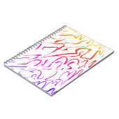 Farbiges Abstraktes Line Art Notebook Notizblock (Linke Seite)