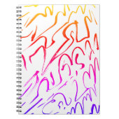 Farbiges Abstraktes Line Art Notebook Notizblock (Vorderseite)