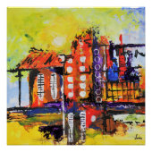 Farbiges Abstraktes Maldesign Poster (Vorderseite)