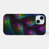 Farbiges Abstraktes, modernes, trendiges Fraktal iPhone 15 Hülle (Rückseite (Horizontal))