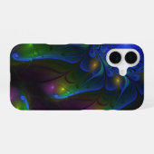 Farbiges Abstraktes, modernes, trendiges Fraktal iPhone 16 Hülle (Rückseite (Horizontal))