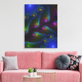 Farbiges Abstraktes, modernes, trendiges Fraktal Leinwanddruck (Insitu (Wohnzimmer))