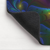 Farbiges Abstraktes, modernes, trendiges Fraktal Mousepad (Ecke)