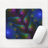 Farbiges Abstraktes, modernes, trendiges Fraktal Mousepad (Mit Mouse)