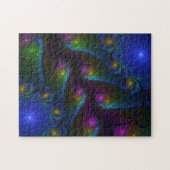 Farbiges Abstraktes, modernes, trendiges Fraktal Puzzle (Horizontal)