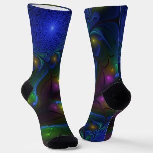 Farbiges Abstraktes, modernes, trendiges Fraktal Socken