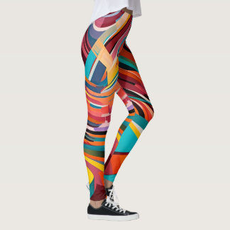 Farbiges Abstraktes modernes urbanes geometrisches Leggings