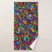 Farbiges Abstraktes Monster Badehandtuch (Badehandtuch)
