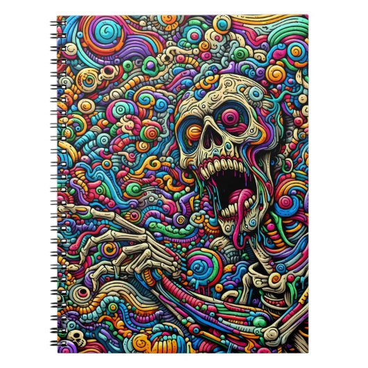 Farbiges Abstraktes Monster Notizblock (Vorderseite)