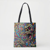 Farbiges Abstraktes Monster Tasche (Vorderseite)