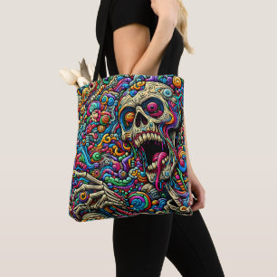 Farbiges Abstraktes Monster Tasche