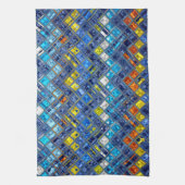 Farbiges Abstraktes Mosaikmuster #5 Geschirrtuch (Vertikal)