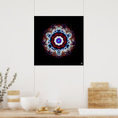 Farbiges abstraktes Muster (Alien Auge 1) Poster (Küche)