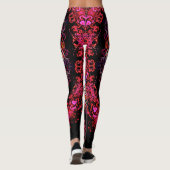 Farbiges abstraktes Muster (Alien Auge) Leggings (Rückseite)