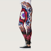 Farbiges abstraktes Muster (Alien Auge) Leggings (Links)