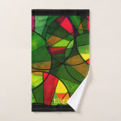 Farbiges abstraktes Muster Badhandtuch Set (Handtuch)