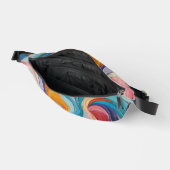 Farbiges abstraktes Muster Bauchtasche (Offen)