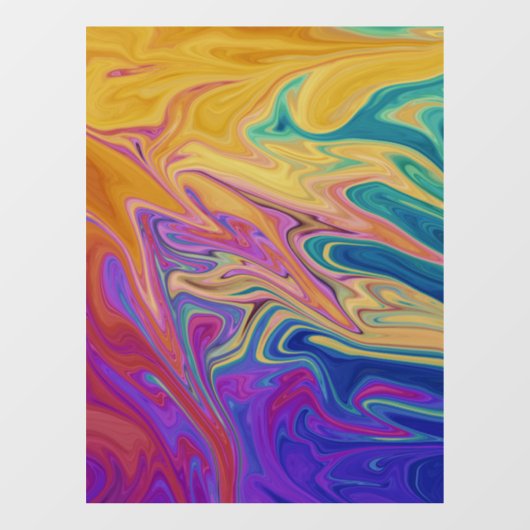 Farbiges abstraktes Muster Fensteraufkleber (Blatt)