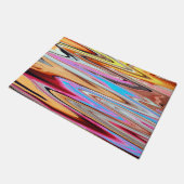 Farbiges abstraktes Muster Fußmatte (Schrägansicht)