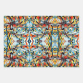 Farbiges abstraktes Muster Geschenkpapier Set (Vorderseite 2)