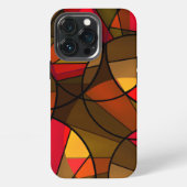 Farbiges abstraktes Muster iPhone Hülle (Hinten)