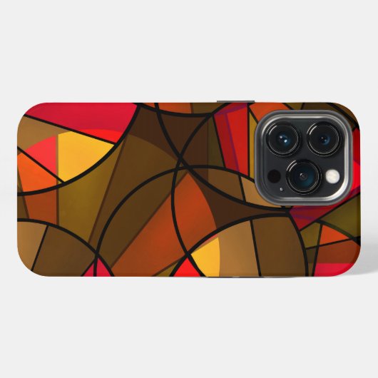 Farbiges abstraktes Muster iPhone Hülle (Rückseite (Horizontal))