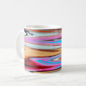 Farbiges abstraktes Muster Kaffeetasse (Vorderseite Links)