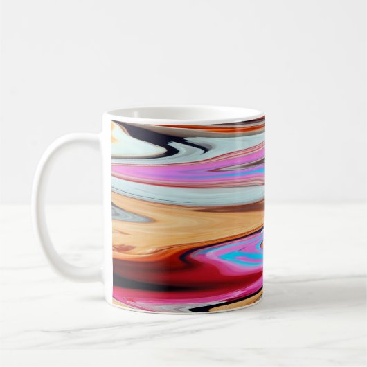 Farbiges abstraktes Muster Kaffeetasse (Links)