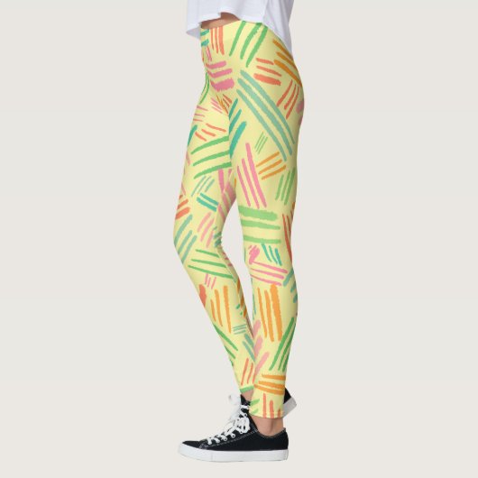 Farbiges abstraktes Muster Leggings (Links)