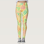 Farbiges abstraktes Muster Leggings (Vorderseite)