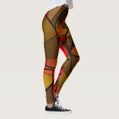 Farbiges abstraktes Muster Leggings (Rechts)