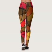 Farbiges abstraktes Muster Leggings (Rückseite)