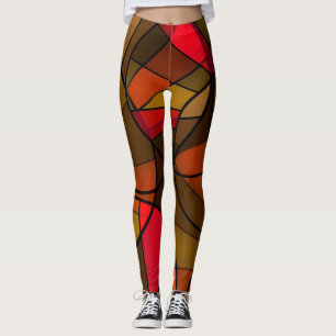 Farbiges abstraktes Muster Leggings