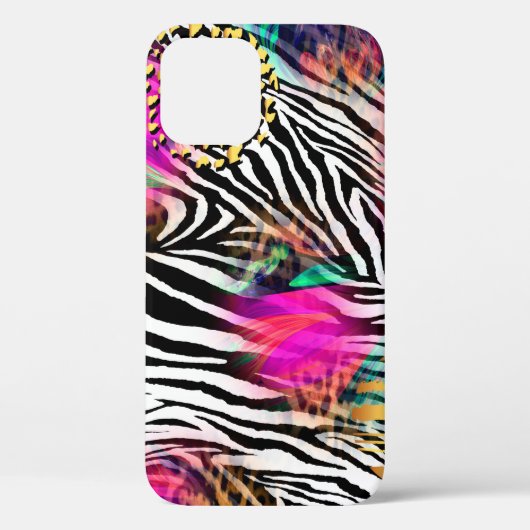 Farbiges abstraktes Muster mit Zebra textureabstra Case-Mate iPhone Hülle (Rückseite)