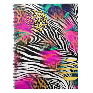 Farbiges abstraktes Muster mit Zebra textureabstra Notizblock