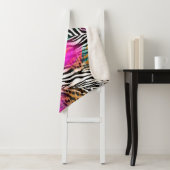 Farbiges abstraktes Muster mit Zebra textureabstra Sherpadecke (Beispiel)