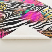 Farbiges abstraktes Muster mit Zebra textureabstra Sherpadecke (3/4)