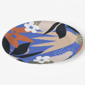 Farbiges abstraktes Muster Pappteller (Schrägansicht)