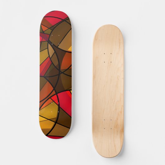 Farbiges abstraktes Muster Skateboard (Vorderseite)