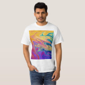 Farbiges abstraktes Muster T-Shirt (Vorne ganz)
