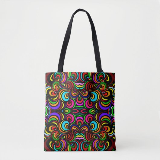 Farbiges abstraktes Muster Tasche (Vorderseite)