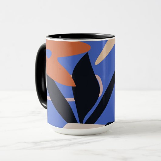 Farbiges abstraktes Muster Tasse (Vorderseite Links)