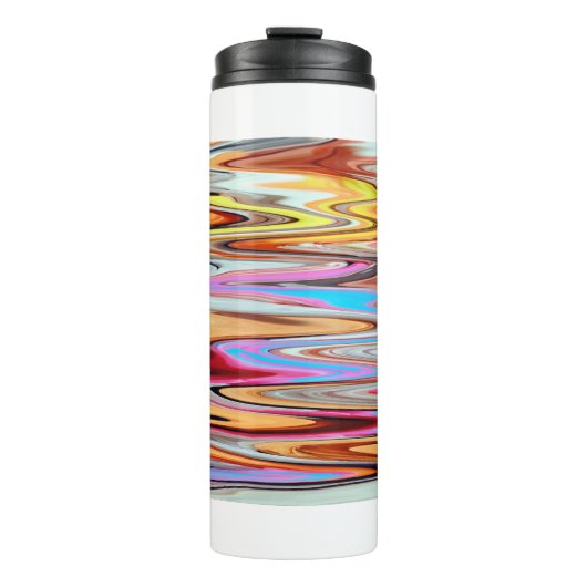 Farbiges abstraktes Muster Thermosbecher (Vorderseite)