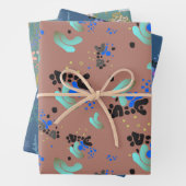 Farbiges Abstraktes Mustervordruckpapier Geschenkpapier Set (Beispiel)