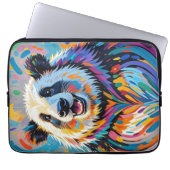 Farbiges abstraktes panda tierisches Design Laptopschutzhülle (Vorderseite)