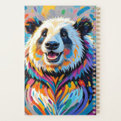 Farbiges abstraktes panda tierisches Design Planer (Rückseite)