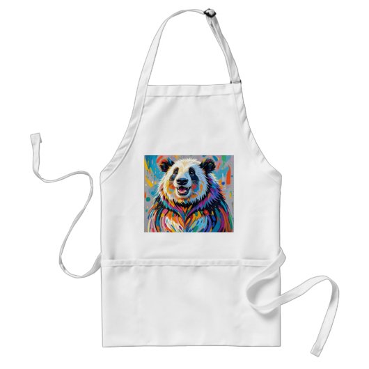 Farbiges abstraktes panda tierisches Design Schürze (Vorne)