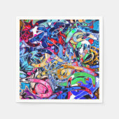 Farbiges abstraktes Party Serviette (Vorderseite)