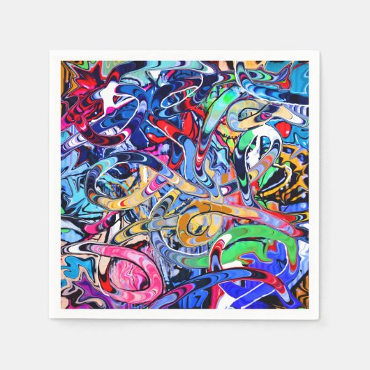 Farbiges abstraktes Party Serviette (Vorderseite)