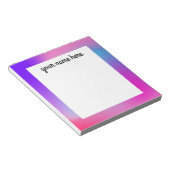 Farbiges Abstraktes Personalisiertes Notepad Notizblock (angewinkelt)